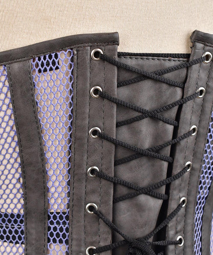 Cream Fishnet Medieval Underbust Corset - Waist Shaper