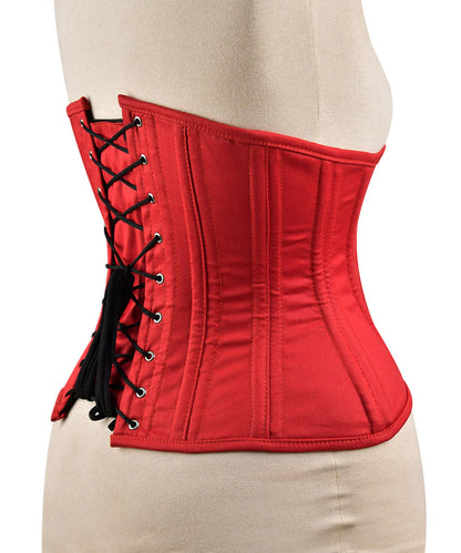 Black Steel Boned Cotton Underbust Corset