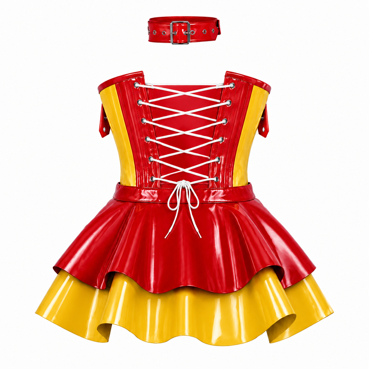Carnival Rebel Red & Yellow Underbust Corset Harness