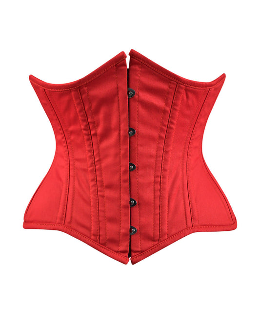 Black Steel Boned Cotton Underbust Corset