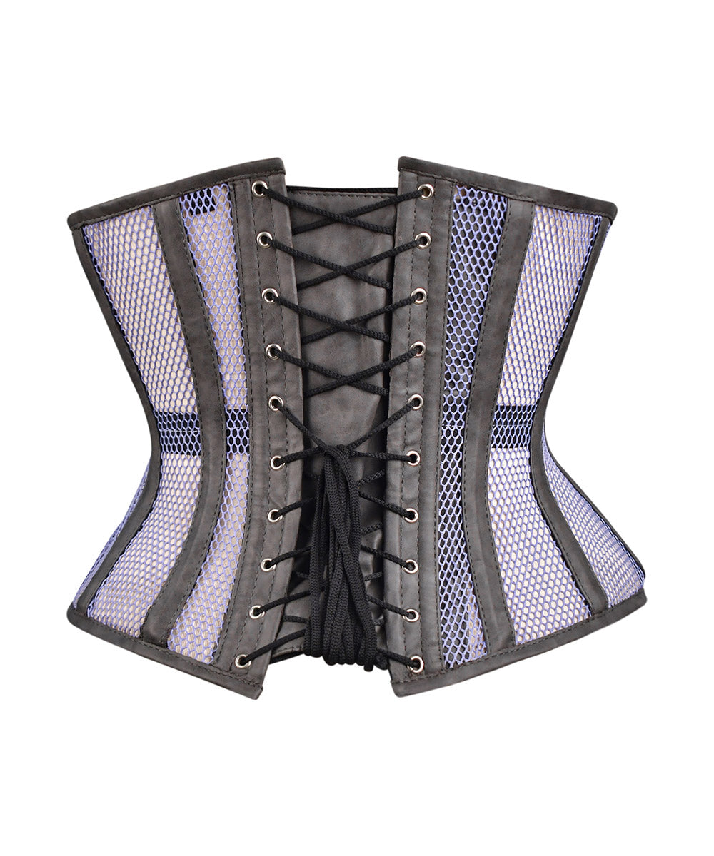 Cream Fishnet Medieval Underbust Corset - Waist Shaper