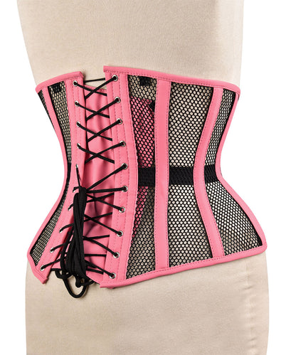 Black Fishnet Medieval Underbust Corset - Waist Shaper