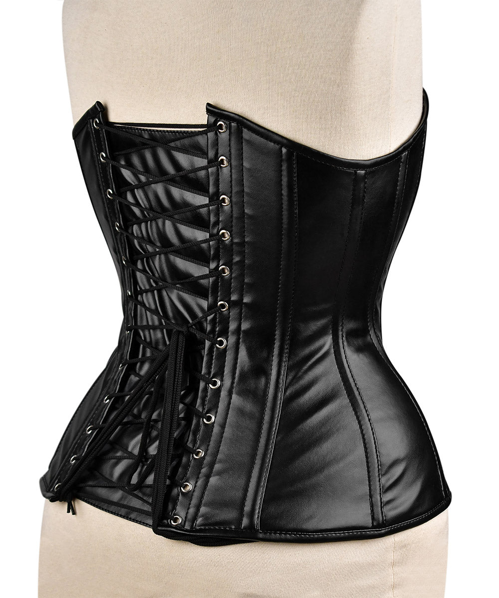 Black Faux  Overbust Corset - Shapewear