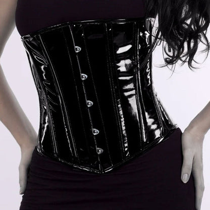 Red Patent Underbust Steel Boned Waist Trainer Corset