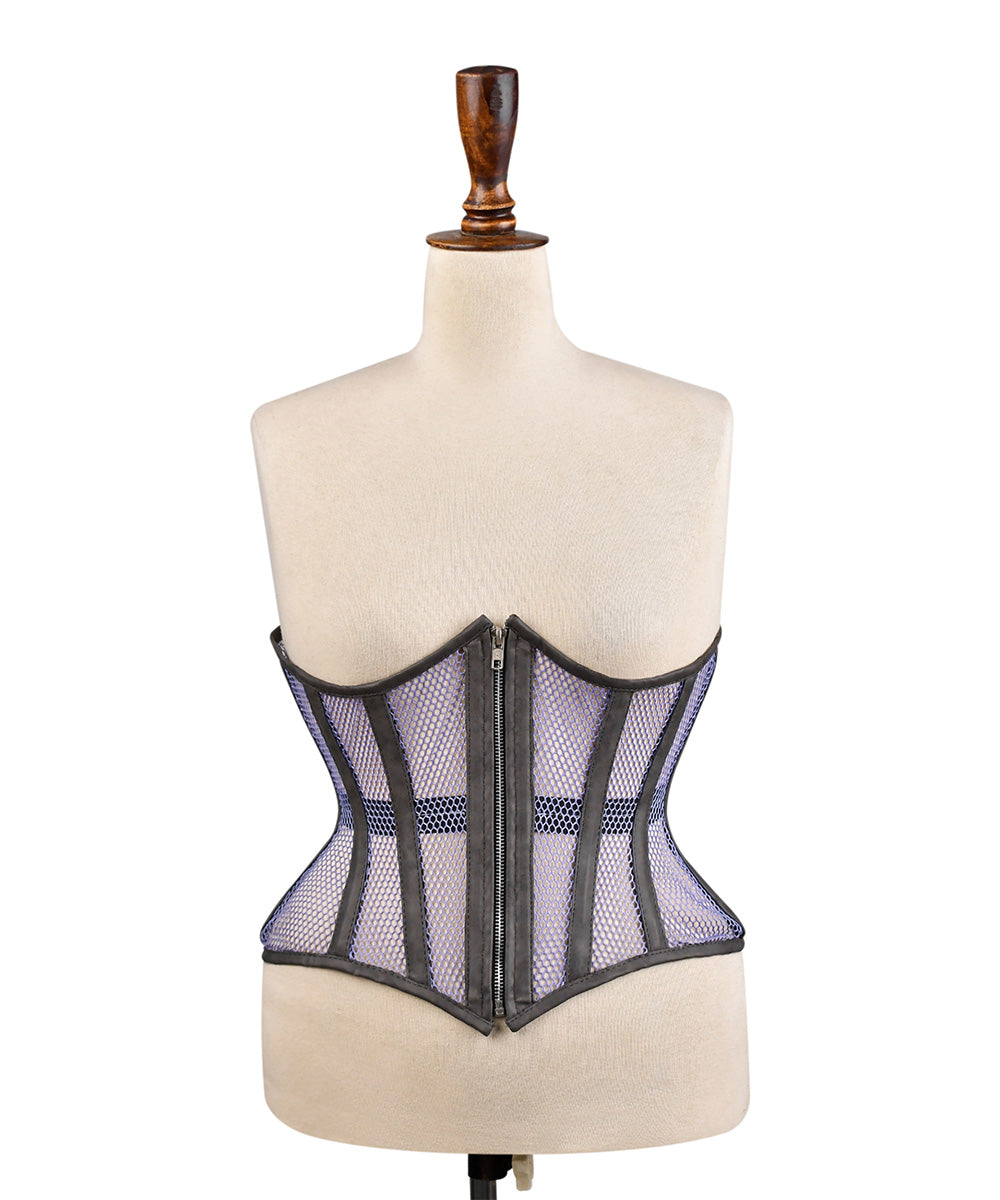 Cream Fishnet Medieval Underbust Corset - Waist Shaper