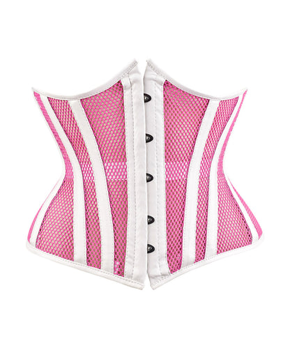 Yellow Sheer Medieval Steel-Boned Lace-Up Underbust Corset