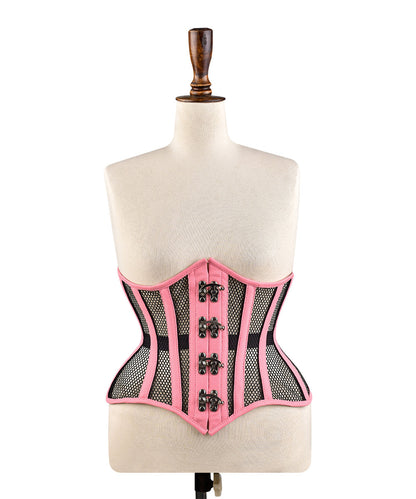 Black Fishnet Medieval Underbust Corset - Waist Shaper