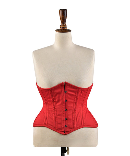 Black Steel Boned Cotton Underbust Corset