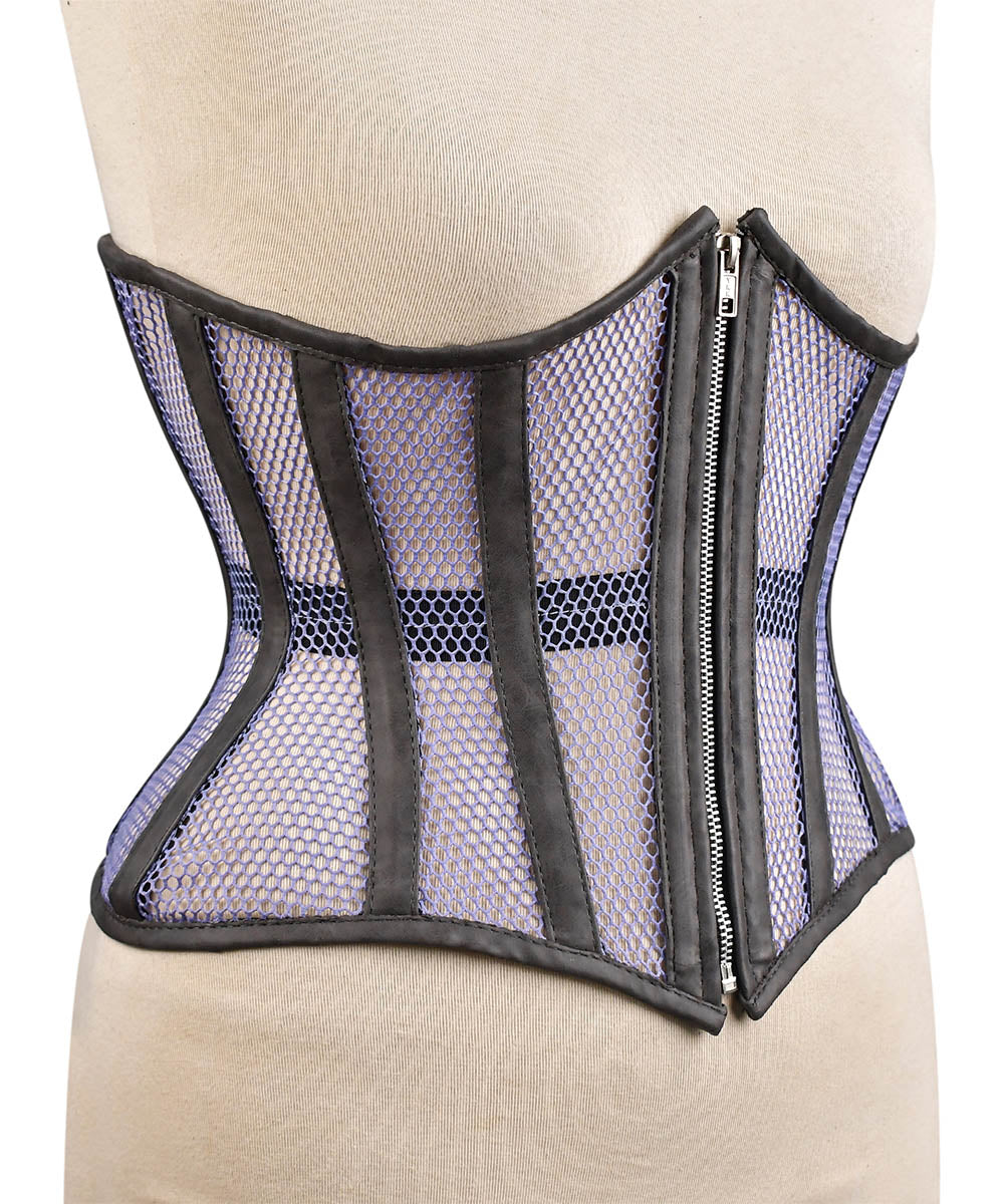 Cream Fishnet Medieval Underbust Corset - Waist Shaper