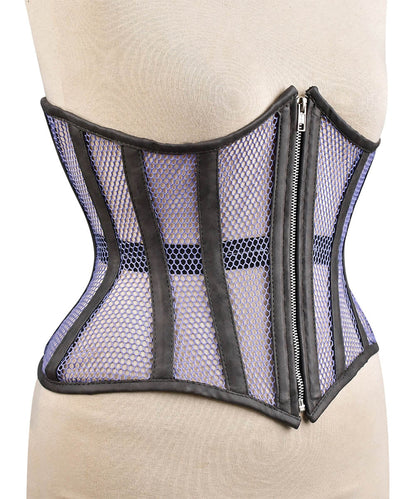 Cream Fishnet Medieval Underbust Corset - Waist Shaper
