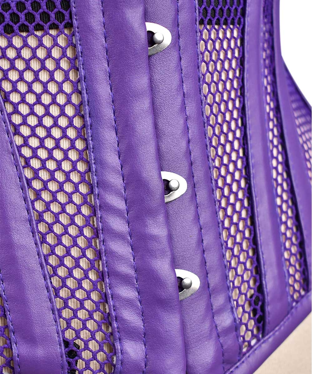 Yellow Sheer Medieval Steel-Boned Lace-Up Underbust Corset