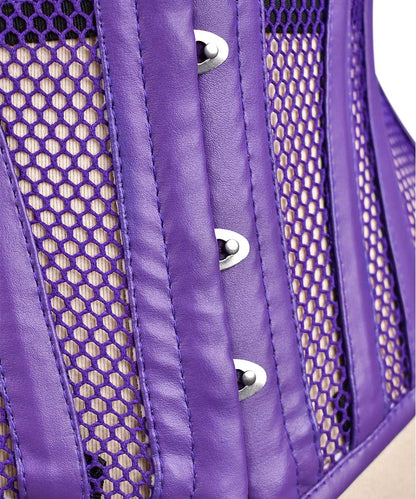 Yellow Sheer Medieval Steel-Boned Lace-Up Underbust Corset