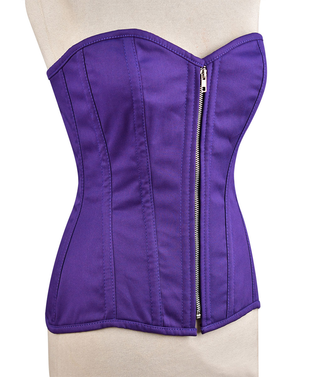 Purple Overbust Corset – Steel Boned, Plus Size