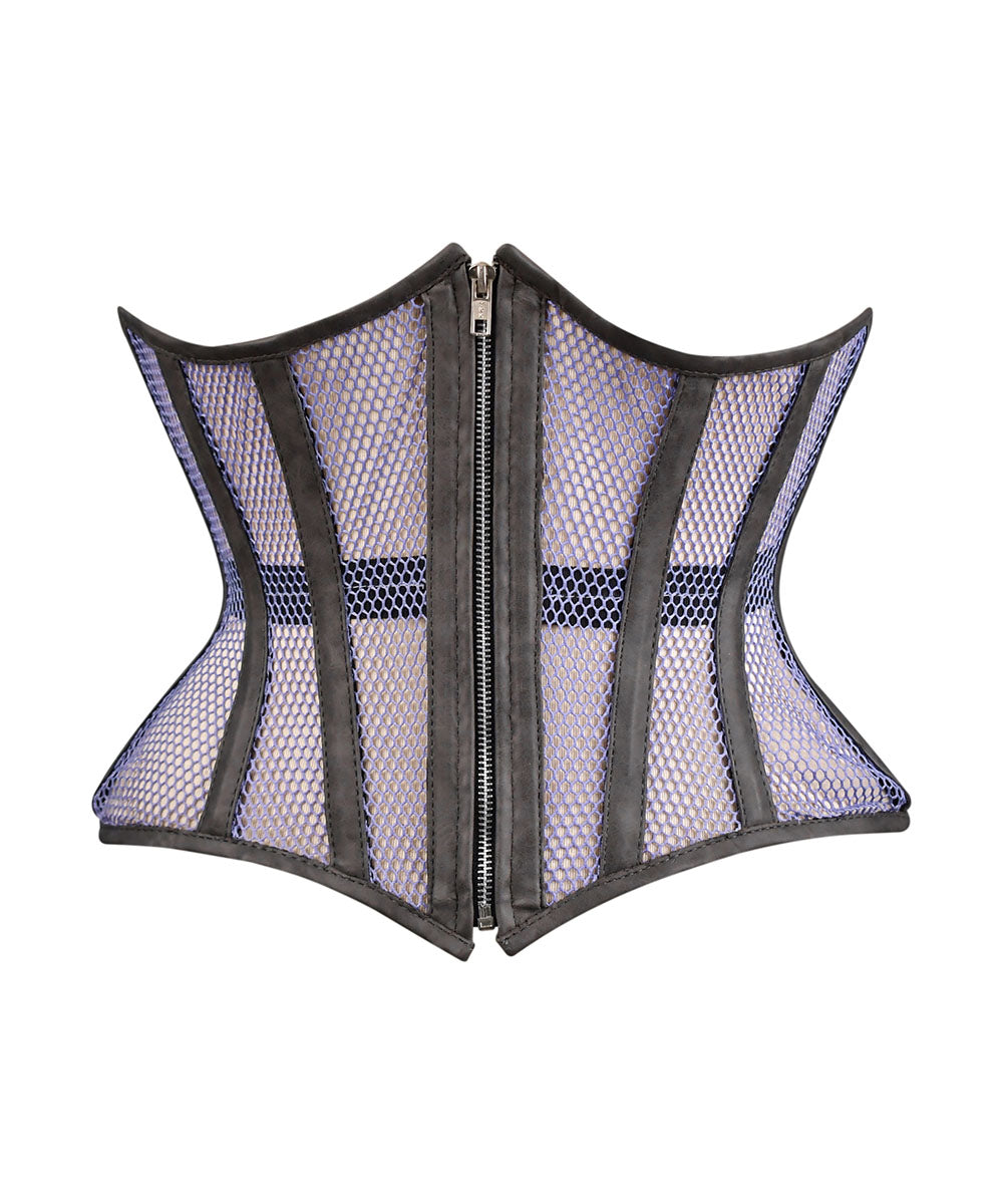 Cream Fishnet Medieval Underbust Corset - Waist Shaper