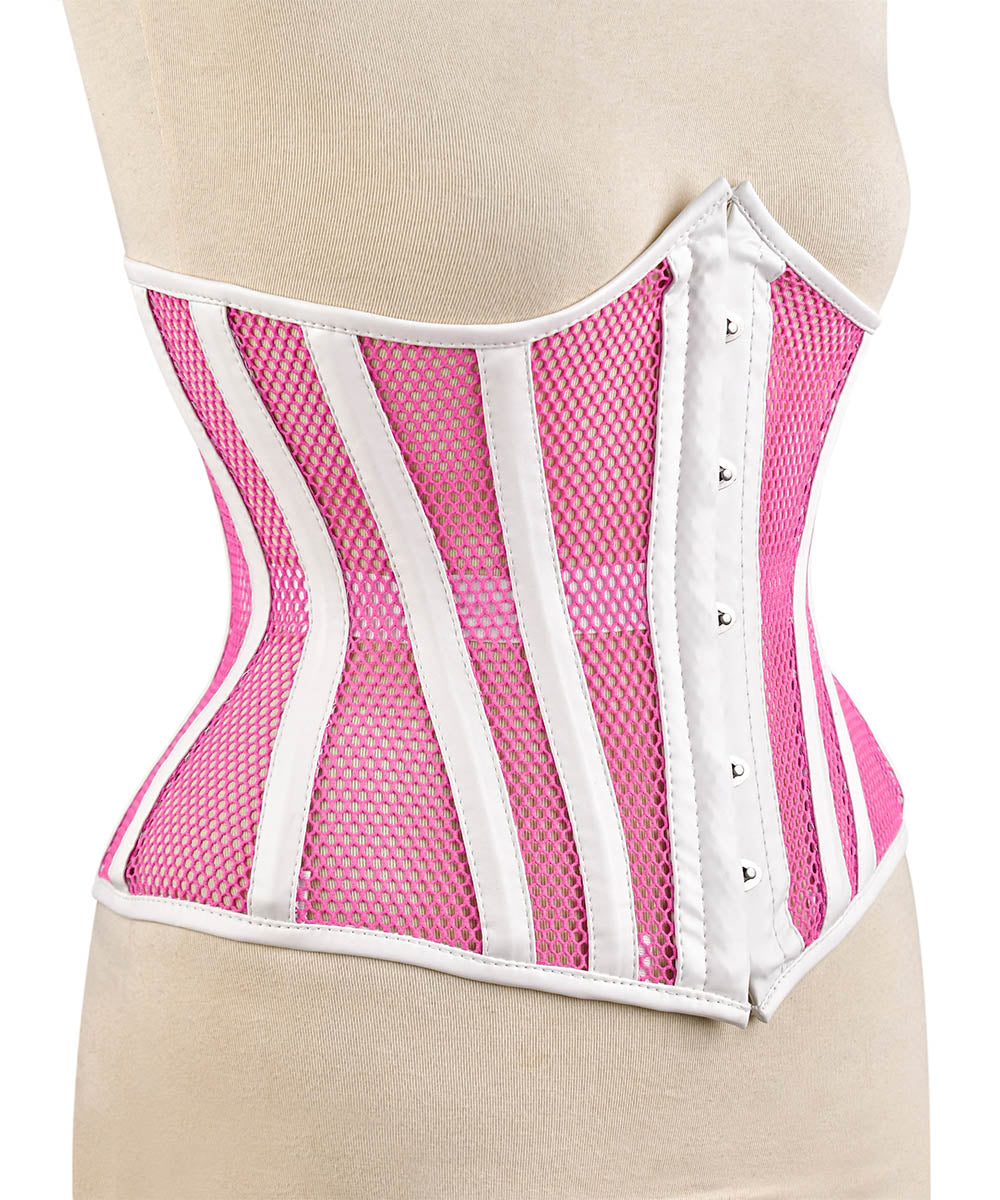 Yellow Sheer Medieval Steel-Boned Lace-Up Underbust Corset