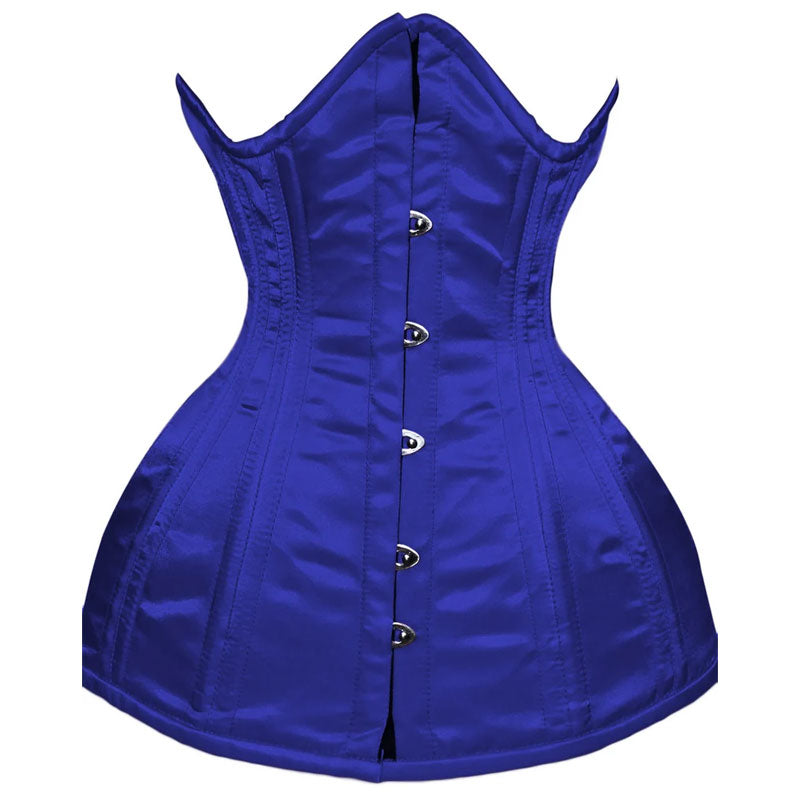 Green Satin Underbust Steel Boned Lace-up Corset - Size XS to 6XL