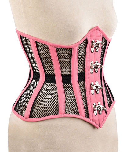 Black Fishnet Medieval Underbust Corset - Waist Shaper
