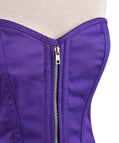 Purple Overbust Corset – Steel Boned, Plus Size