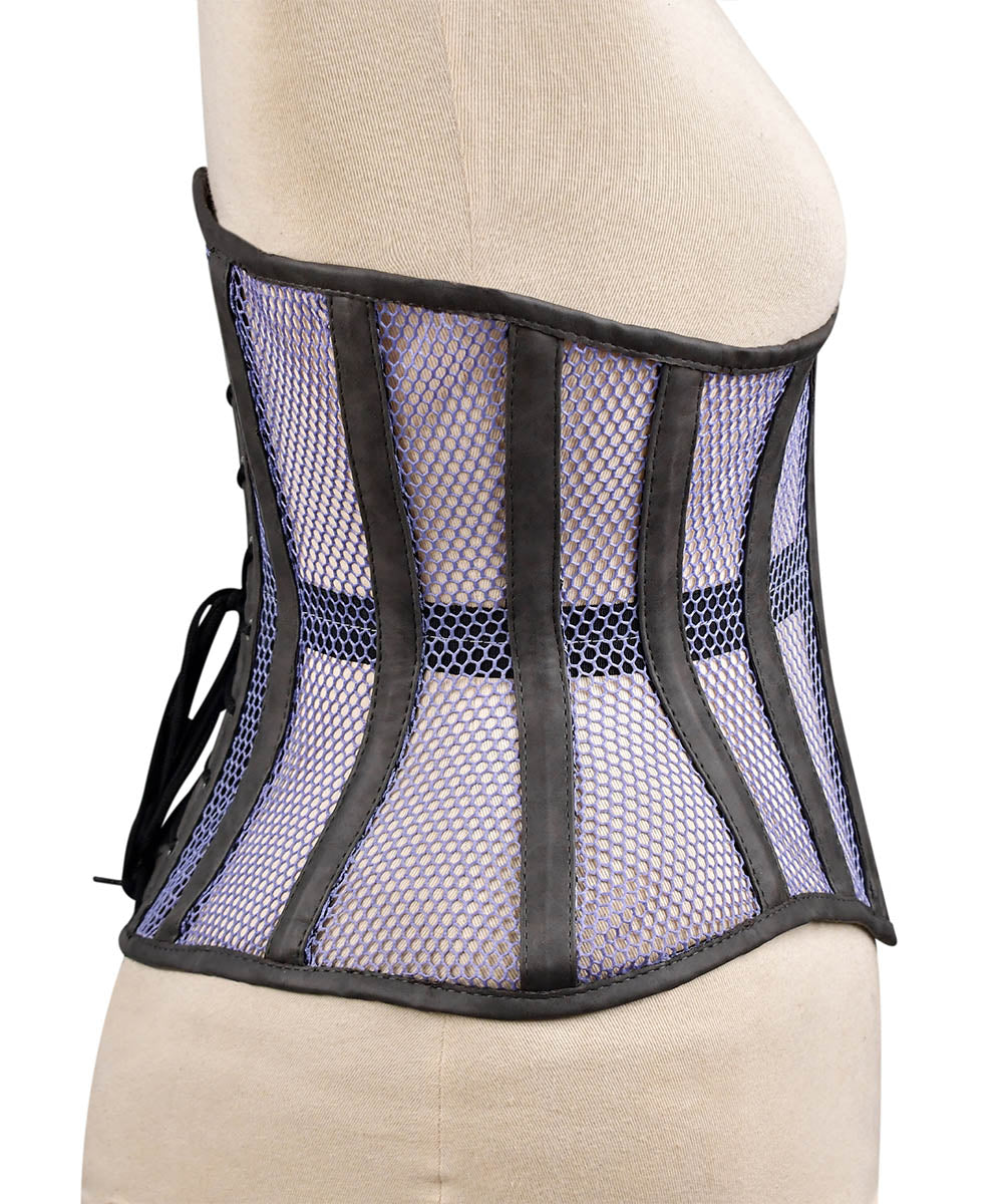Cream Fishnet Medieval Underbust Corset - Waist Shaper