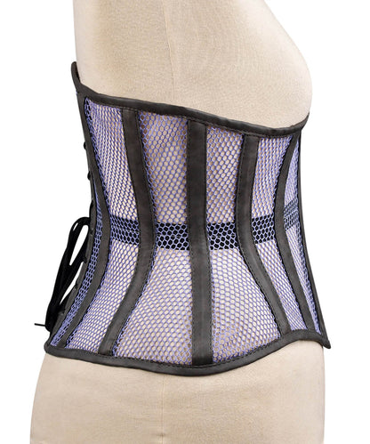 Cream Fishnet Medieval Underbust Corset - Waist Shaper