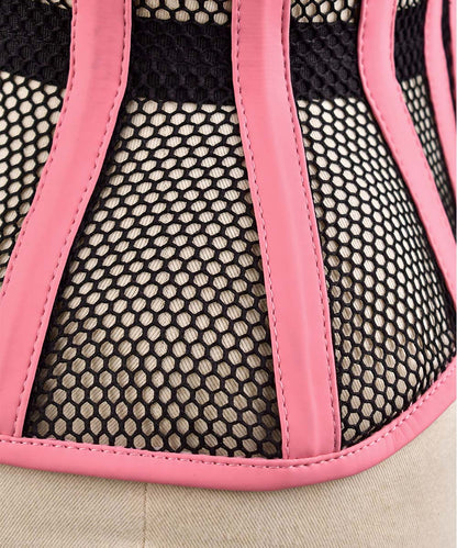 Black Fishnet Medieval Underbust Corset - Waist Shaper