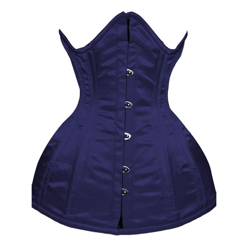 Green Satin Underbust Steel Boned Lace-up Corset - Size XS to 6XL