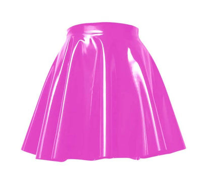White PVC Skater Skirt
