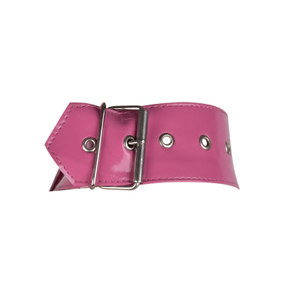 Pink PVC Underbust Corset Harness with Buckles