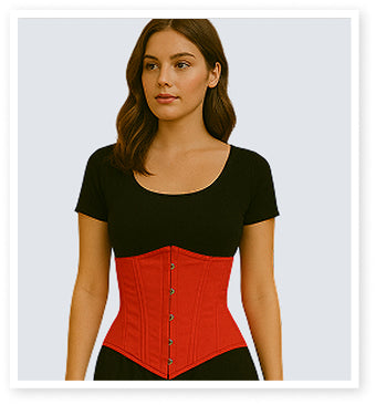 Scarlet Temptress Underbust Corset (Satin Red)