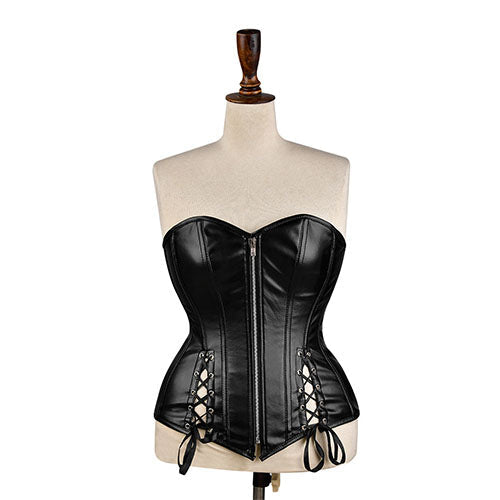 Black Faux  Overbust Corset - Shapewear