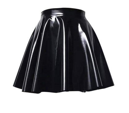 White PVC Skater Skirt