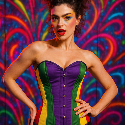 Handmade Waist Shaping Corset – Front Hook & Lace-Up