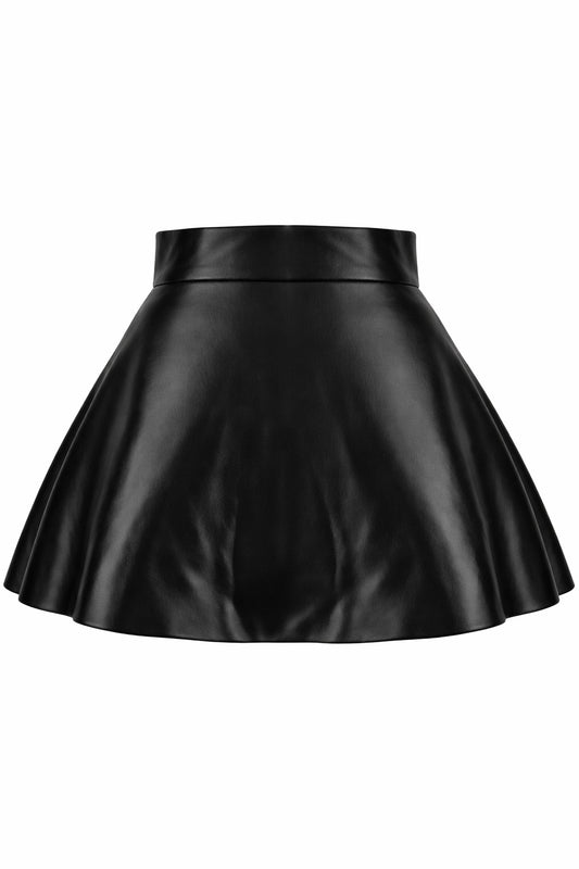 Black Faux Leather Skirt for Stylish Fashion