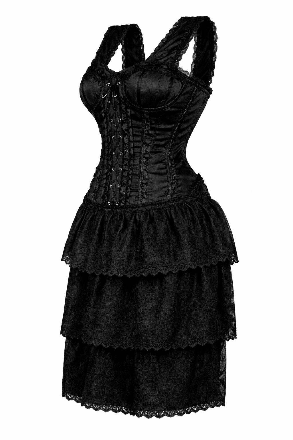 Black Corset Dress for Gothic Style Fashion