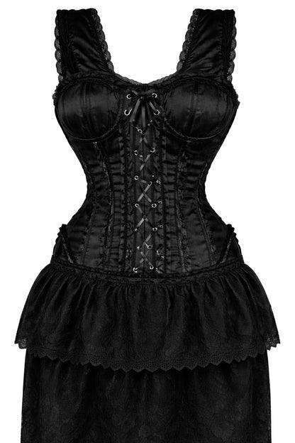 Black Corset Dress for Gothic Style Fashion