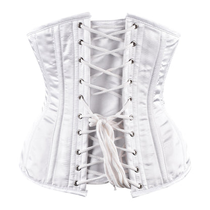 Ivory White Satin Underbust Corset