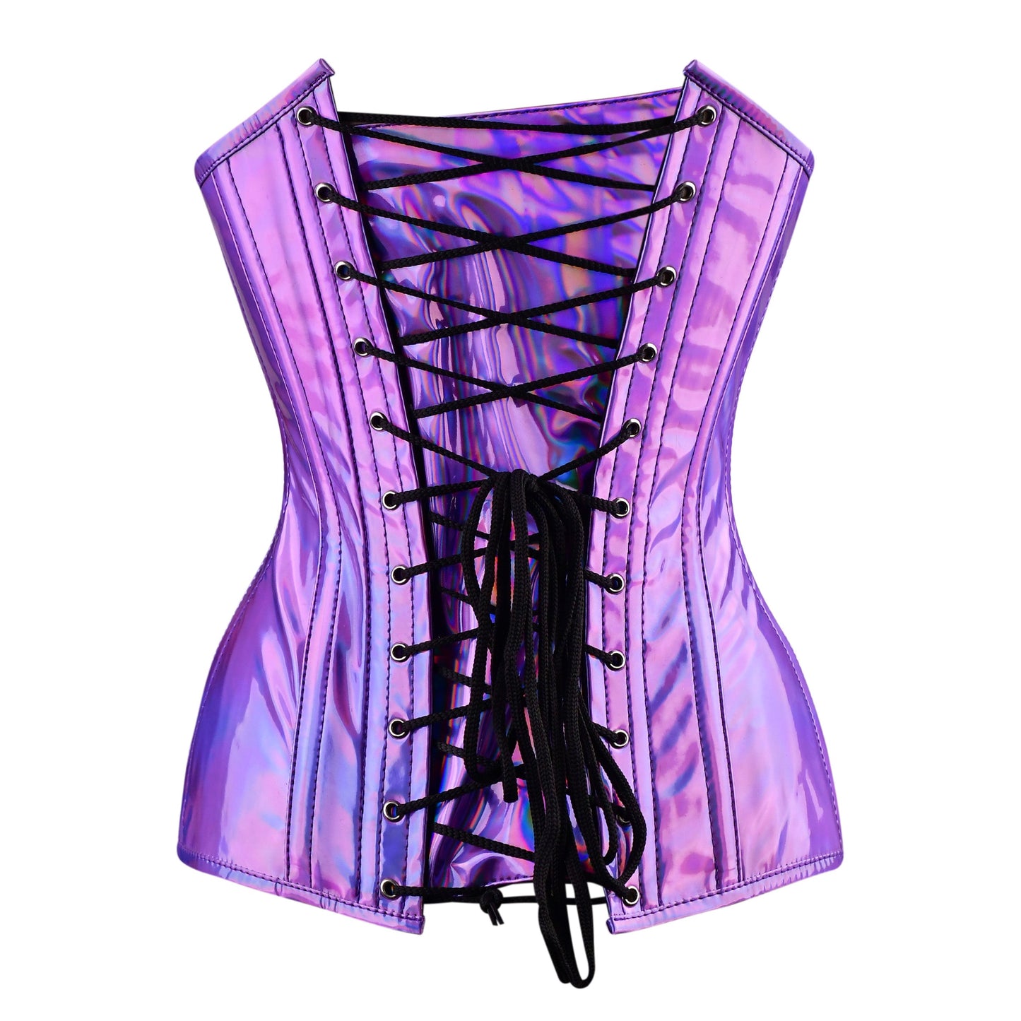 Holographic Purple Overbust Corset