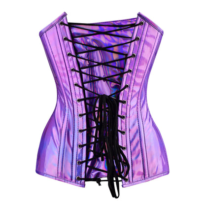Holographic Purple Overbust Corset