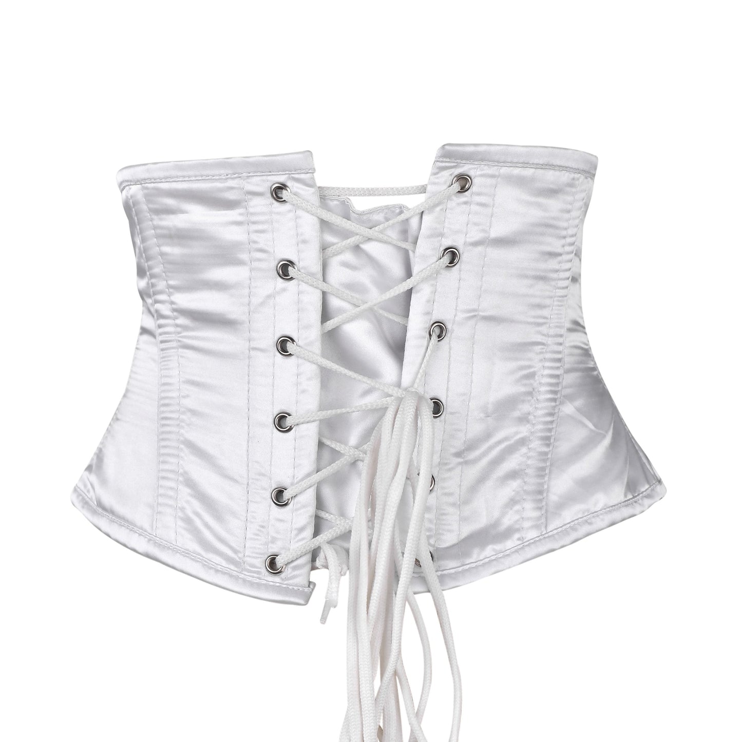 White Satin Frost Serpent Underbust Corset