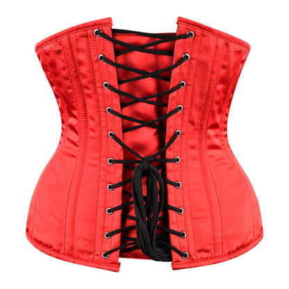 Scarlet Red Satin Underbust Corset