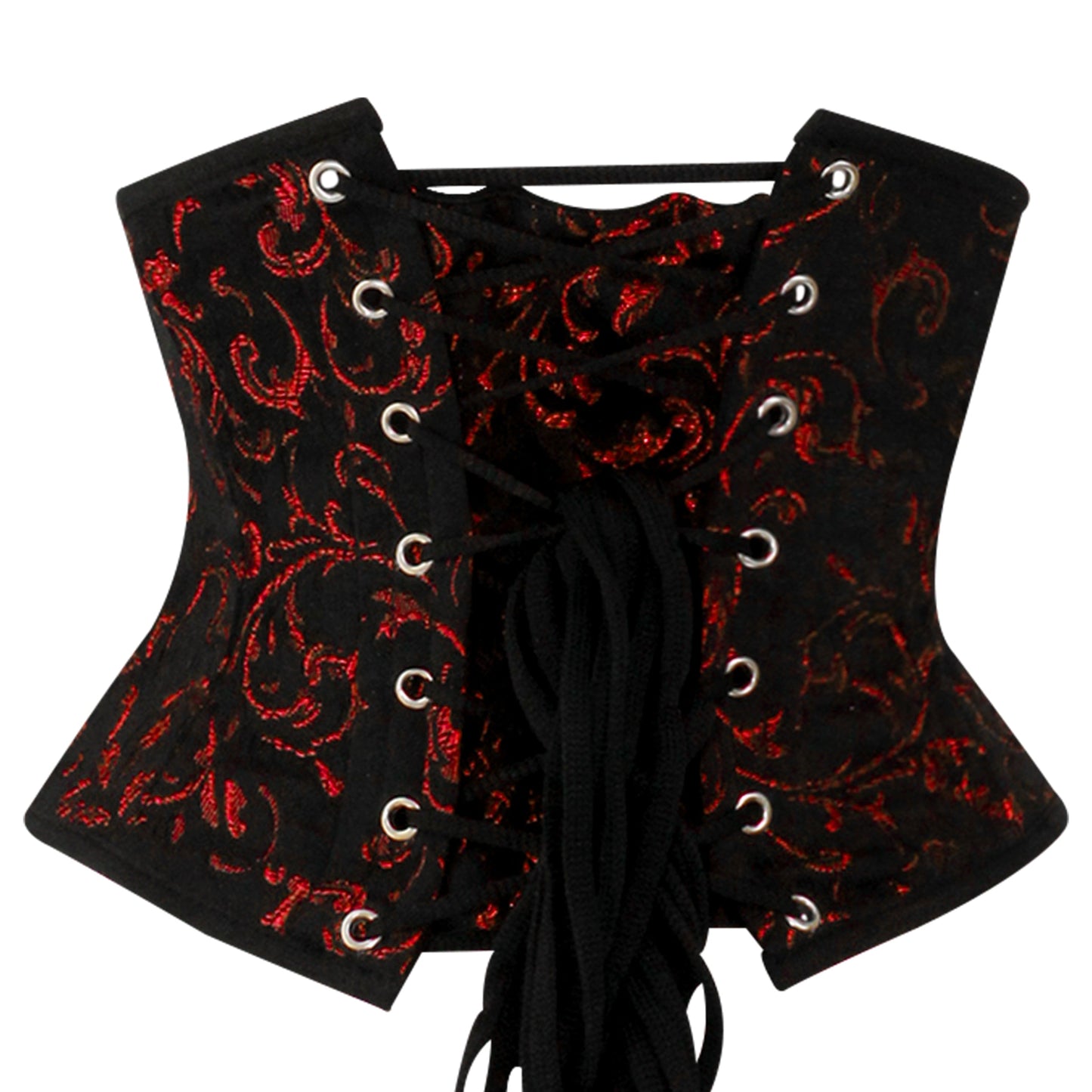 Red Brocade Mini Cincher corset - Waist Trainer Short torso
