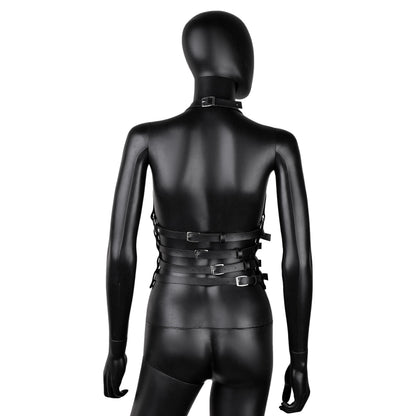 HAR-278 Black faux Harness