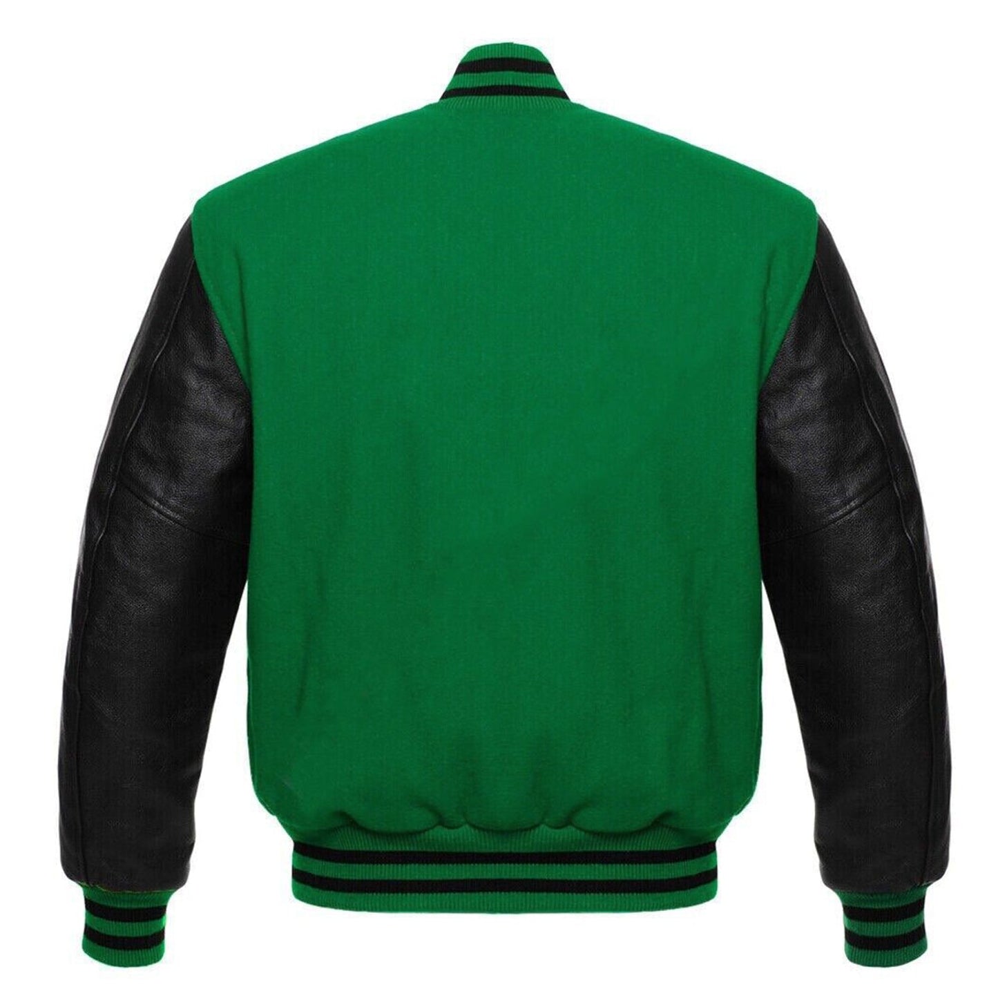 Varsity Letterman High School Jacket with Real Leather Sleeves