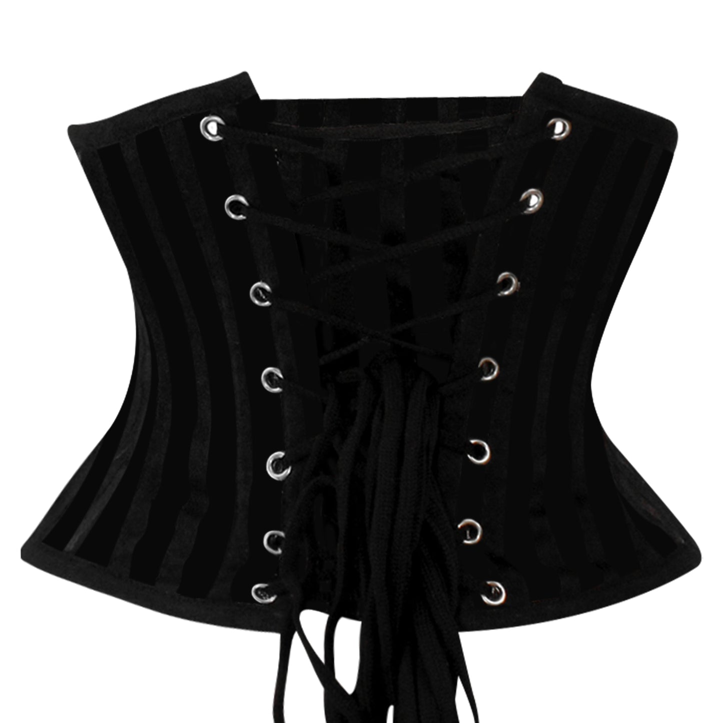 Black Lined Brocade Mini Cincher corset - Waist Trainer Short torso