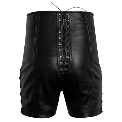 Men Corset Shorts, Real Leather Waist training Men Corset