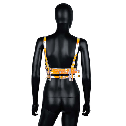 Yellow Leather Strappy Harness