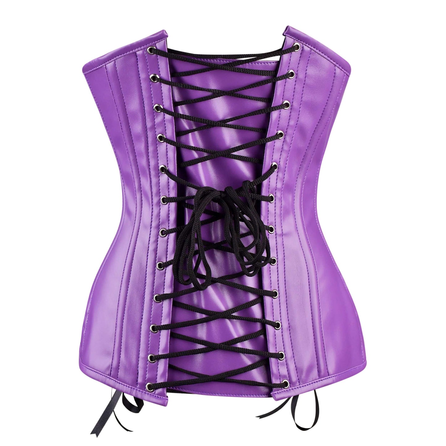 Handmade Satin Corset Dress with Frill Trim
