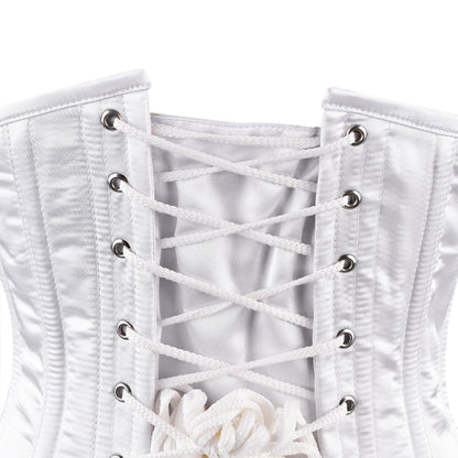 Ivory White Satin Underbust Corset
