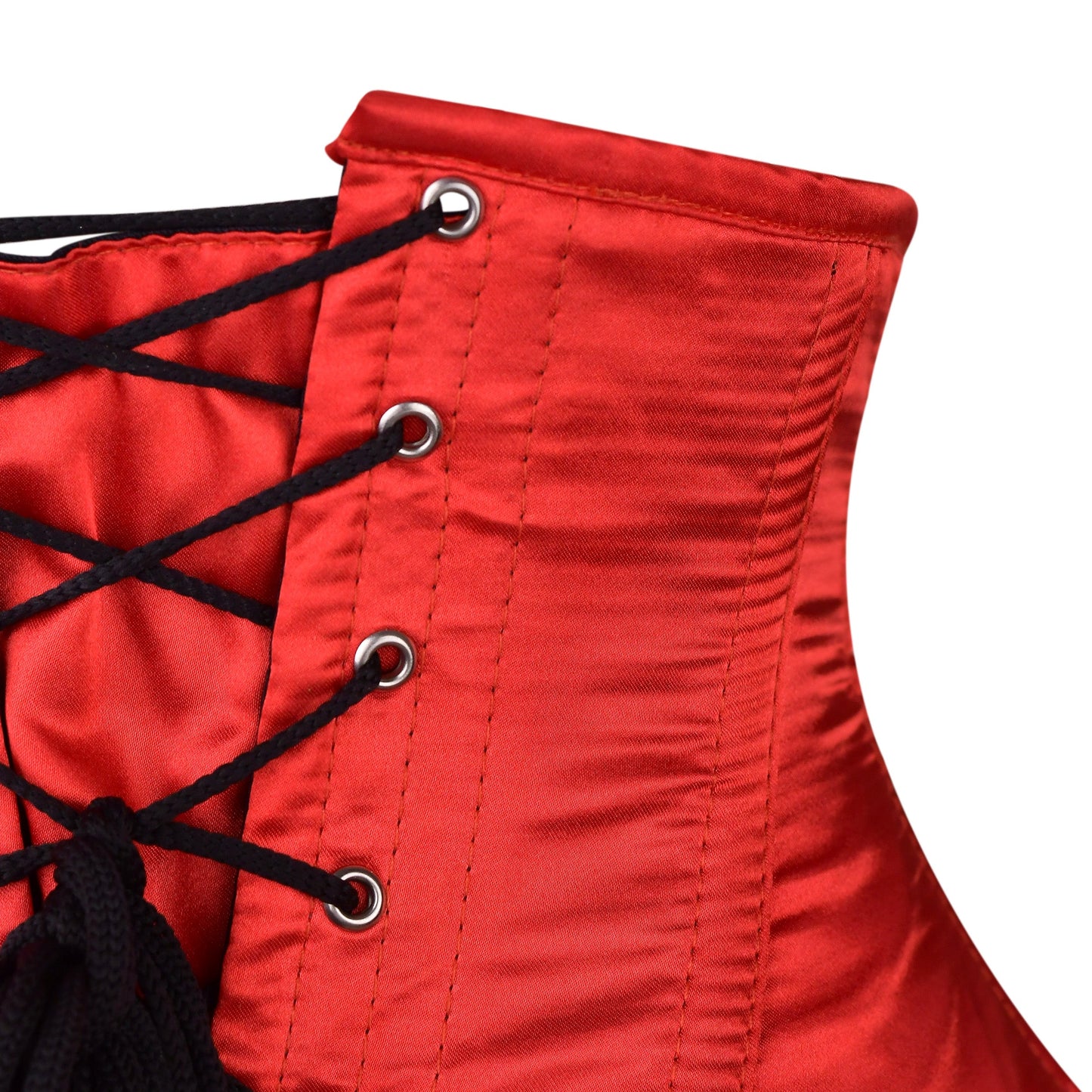 Red Crimson Satin Underbust Corset