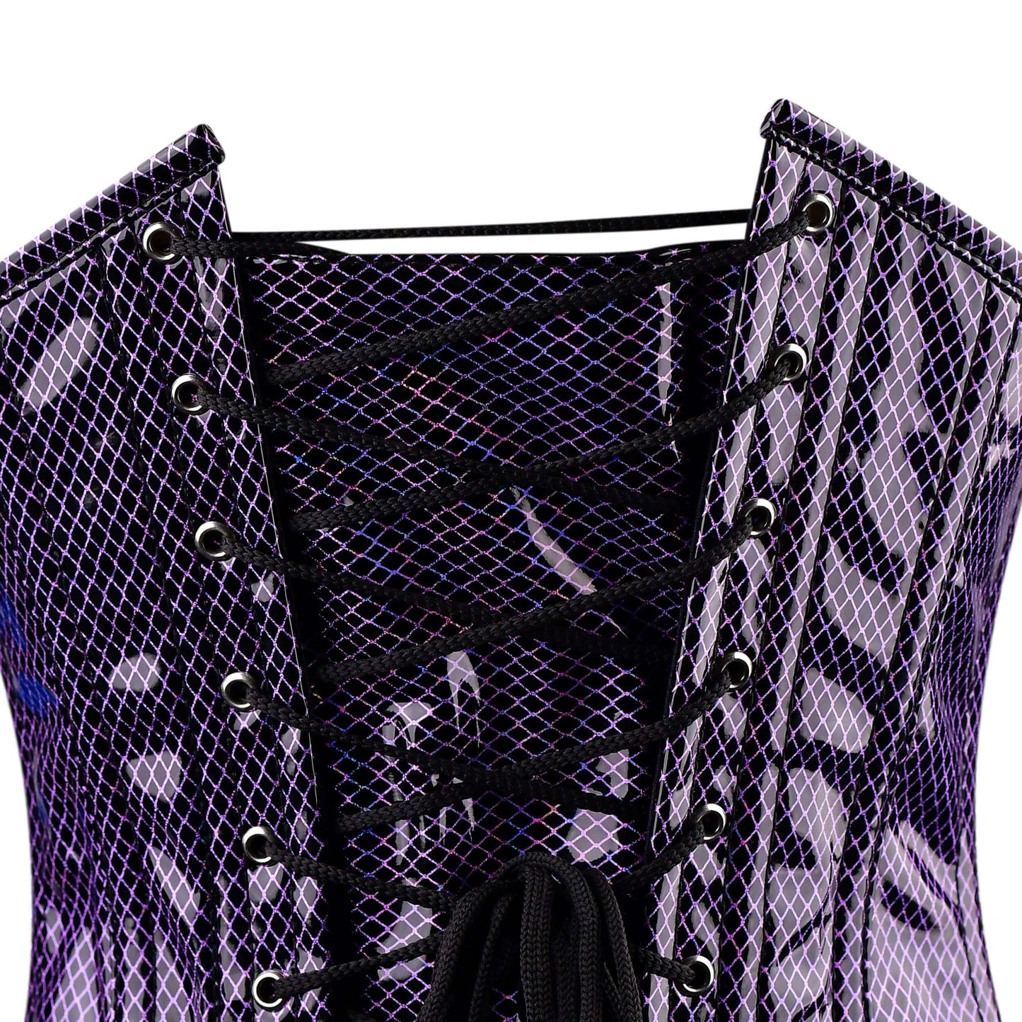 Midnight Serpent Overbust Corset (Purple Snakeskin Gloss)